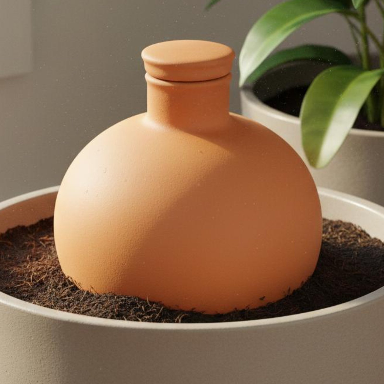 Terracotta Pot - กระถางดินเผา 2 ชิ้น สำหรับรดน้ำต้นไม้ ดูแลง่าย ประหยัดน้ำ