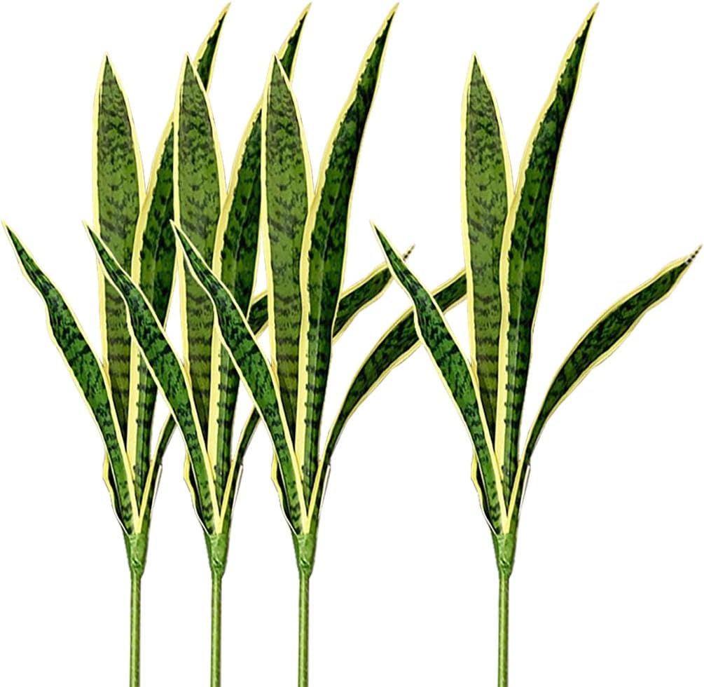 Snake Plant - ต้น Sansevieria เทียมงูปลอม4ชิ้นสูง30นิ้วสำหรับตกแต่งบ้านในร่มกลางแจ้งสวนสำนักงานร้านค้า