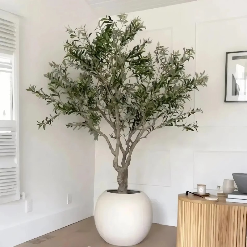 Indoor Plants - ต้นมะกอกเทียมในกระถางพลาสติก ขนาดปรับแต่งได้ 90 ซม. 120 ซม.