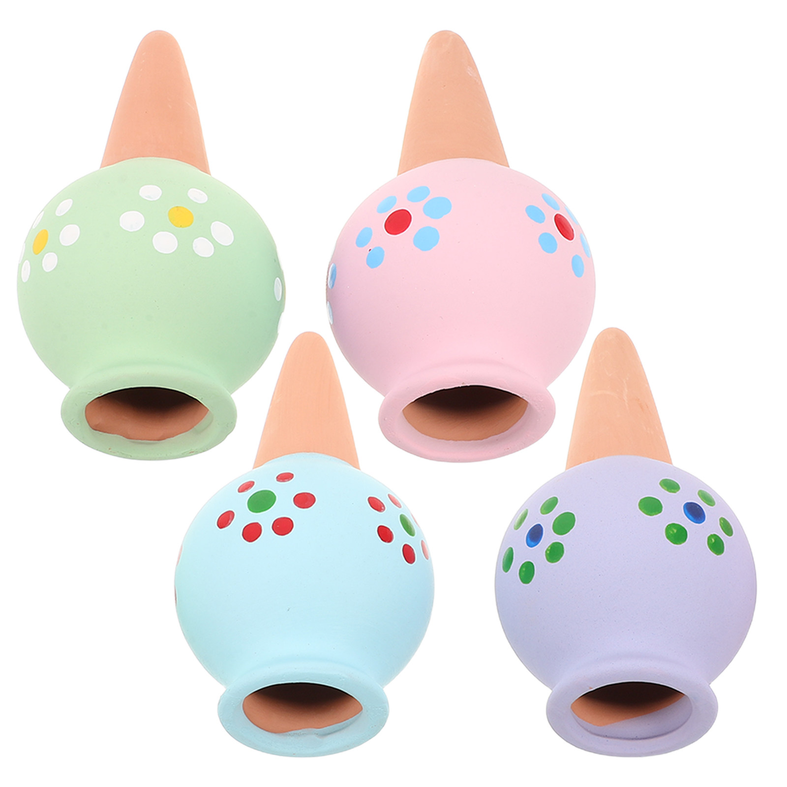 Terracotta Pot - 4 ชิ้น หลักปักดินเผาสำหรับรดน้ำแบบปล่อยน้ำช้า หลักปักรดน้ำอัตโนมัติ สำหรับต้นไม้ในร่ม กระถางดอกไม้ในสวน