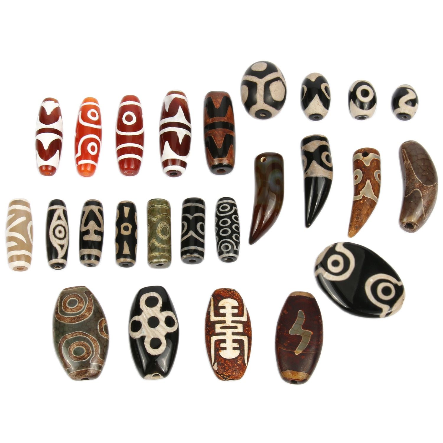 Snake Plant Ceramic - 1/2pcs Mala ทิเบต Mystical Dzi 3