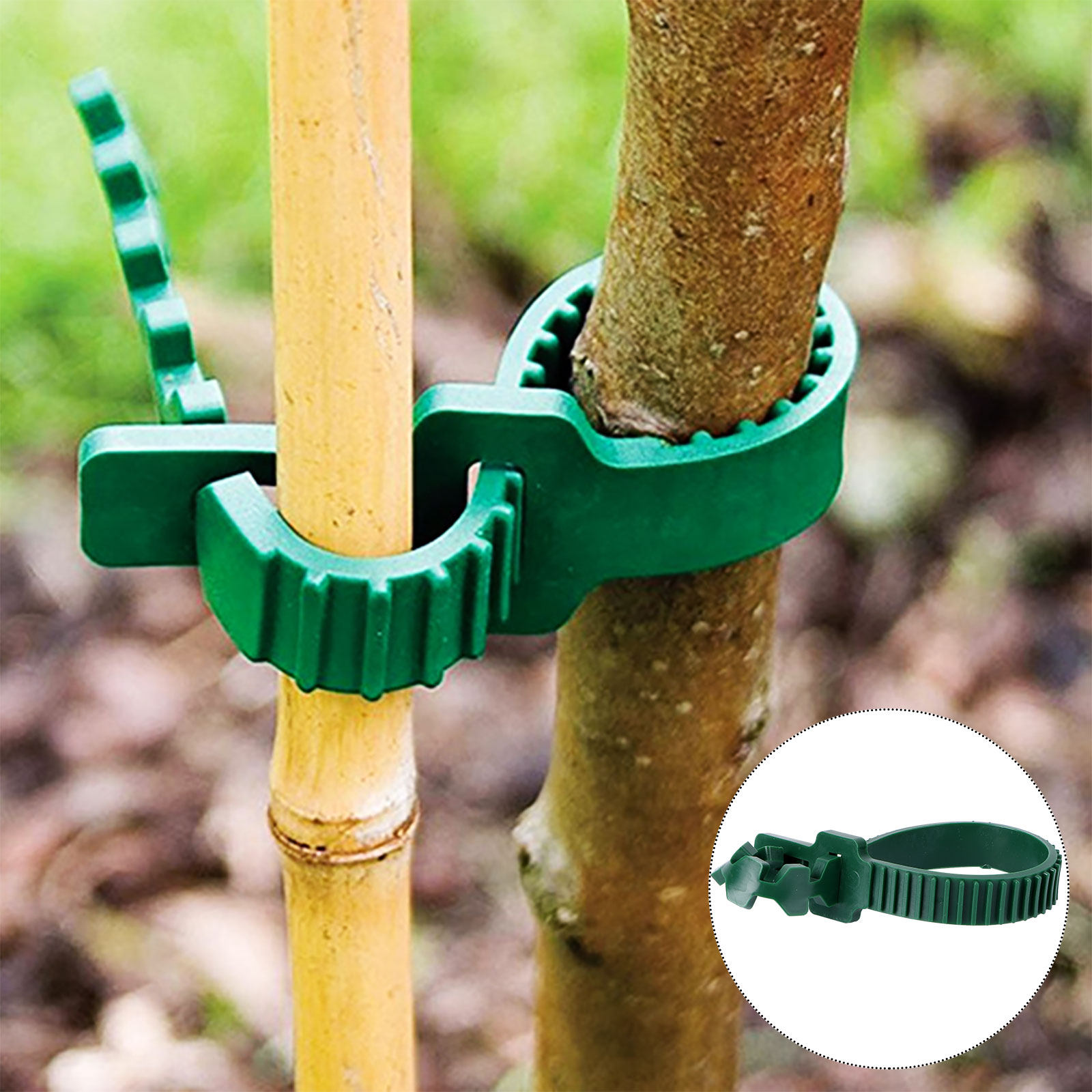 Plant Support Stake - คลิปยึดเถาวัลย์สำหรับพืชในสวน 20 ชิ้น สายรัดต้นไม้บอนไซแบบใช้ซ้ำได้ ทำจาก PVC