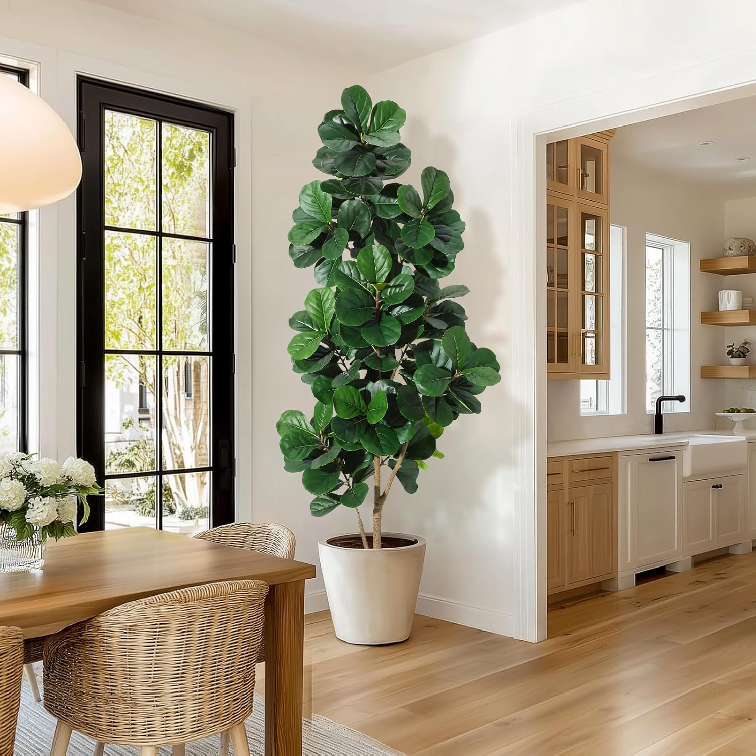 Fiddle Leaf Fig - ต้นไทรใบกลองปลอมขนาด 4 ฟุต/5 ฟุต/6 ฟุต/7 ฟุต