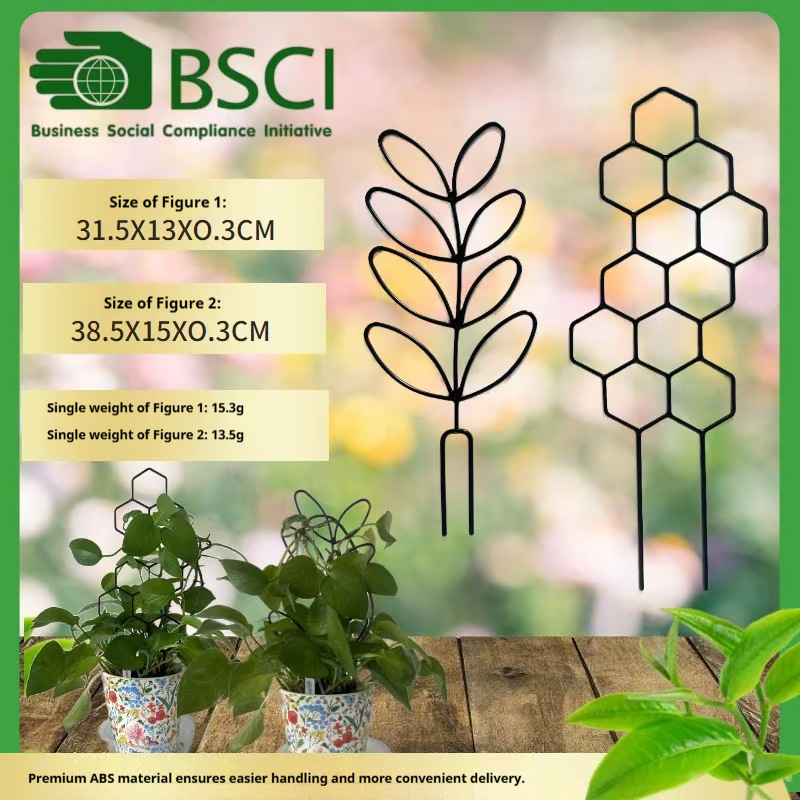 Terracotta Pot - โครงตาข่ายปลูกต้นไม้ลายรังผึ้ง 1 ชิ้น, โครงพลาสติกกันสนิมสำหรับไม้เลื้อยและดอกไม้ในกระถาง, โครงปีนป่ายสำหรับสวนในร่มและกลางแจ้ง