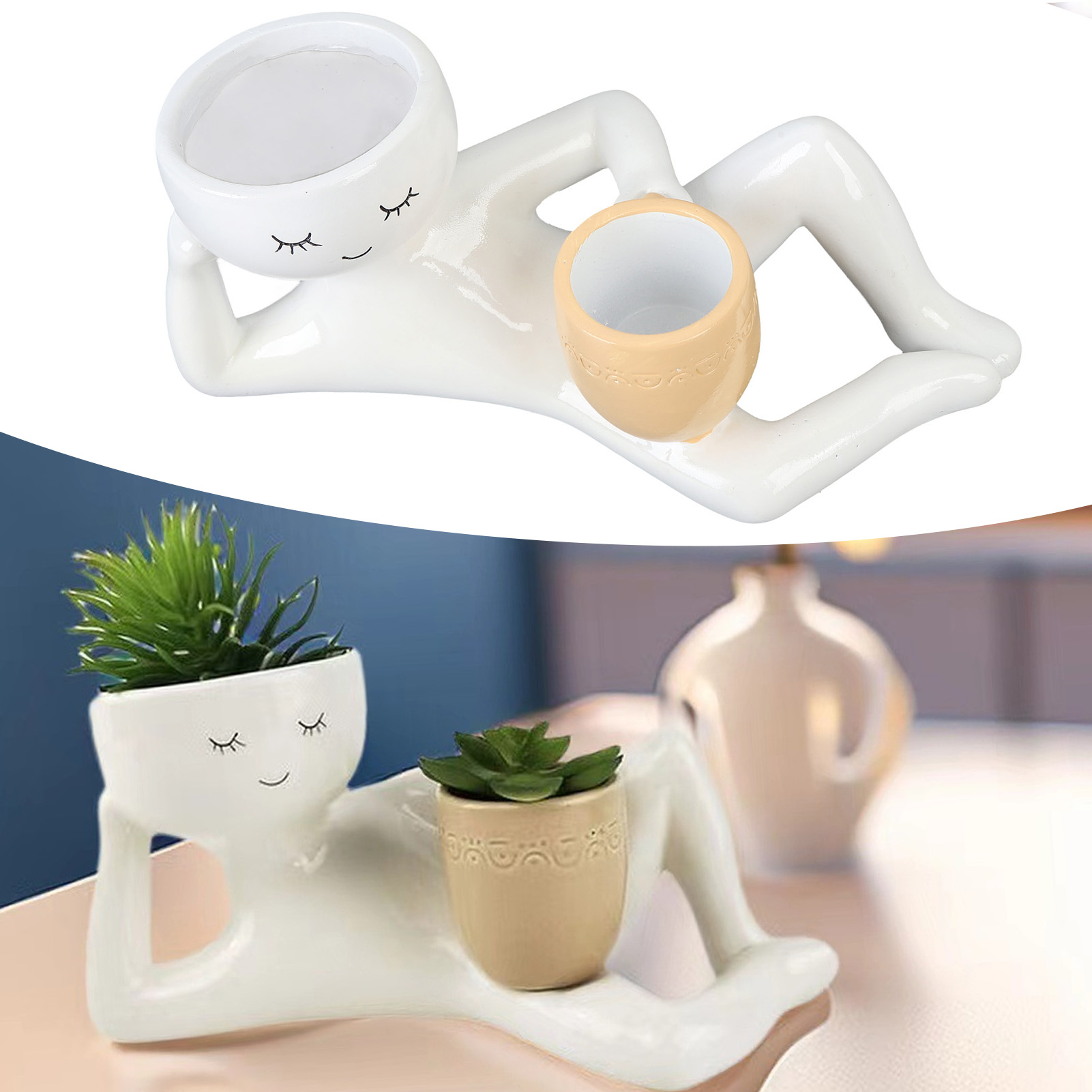 กระถางต้นไม้ประดับตกแต่งโต๊ะทำ - Succulent Set บทวิจารณ์และราคา