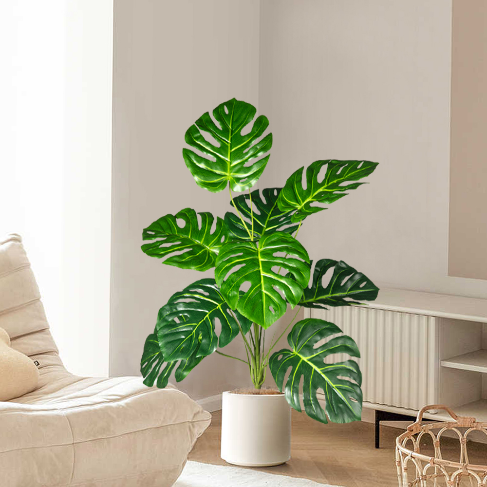 70-100 ซม.ประดิษฐ์ Monstera Tr - Fiddle Leaf Fig บทวิจารณ์และราคา