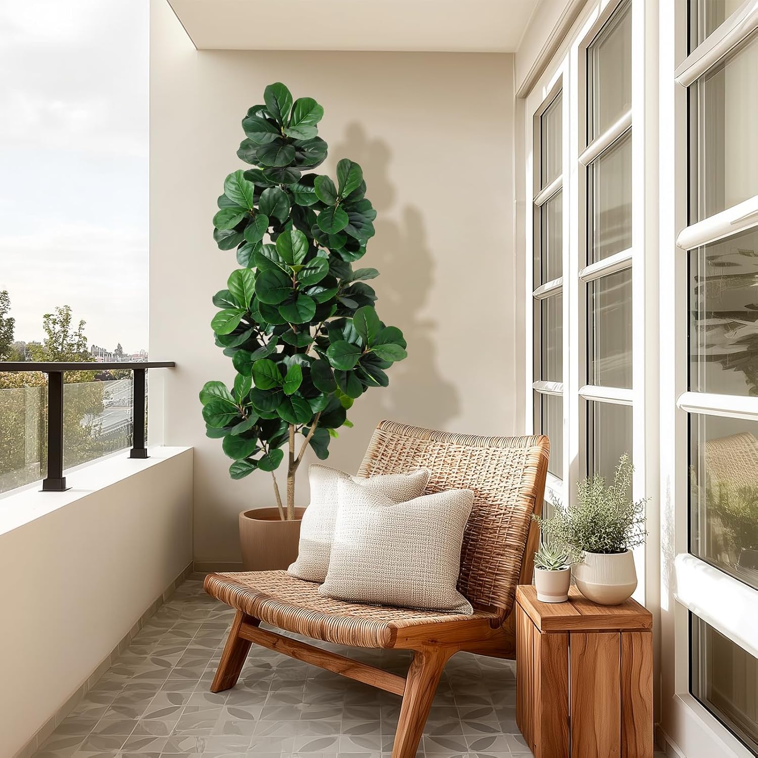 ต้นไทรใบกลองปลอมขนาด 4 ฟุต/5 ฟ - Fiddle Leaf Fig บทวิจารณ์และราคา