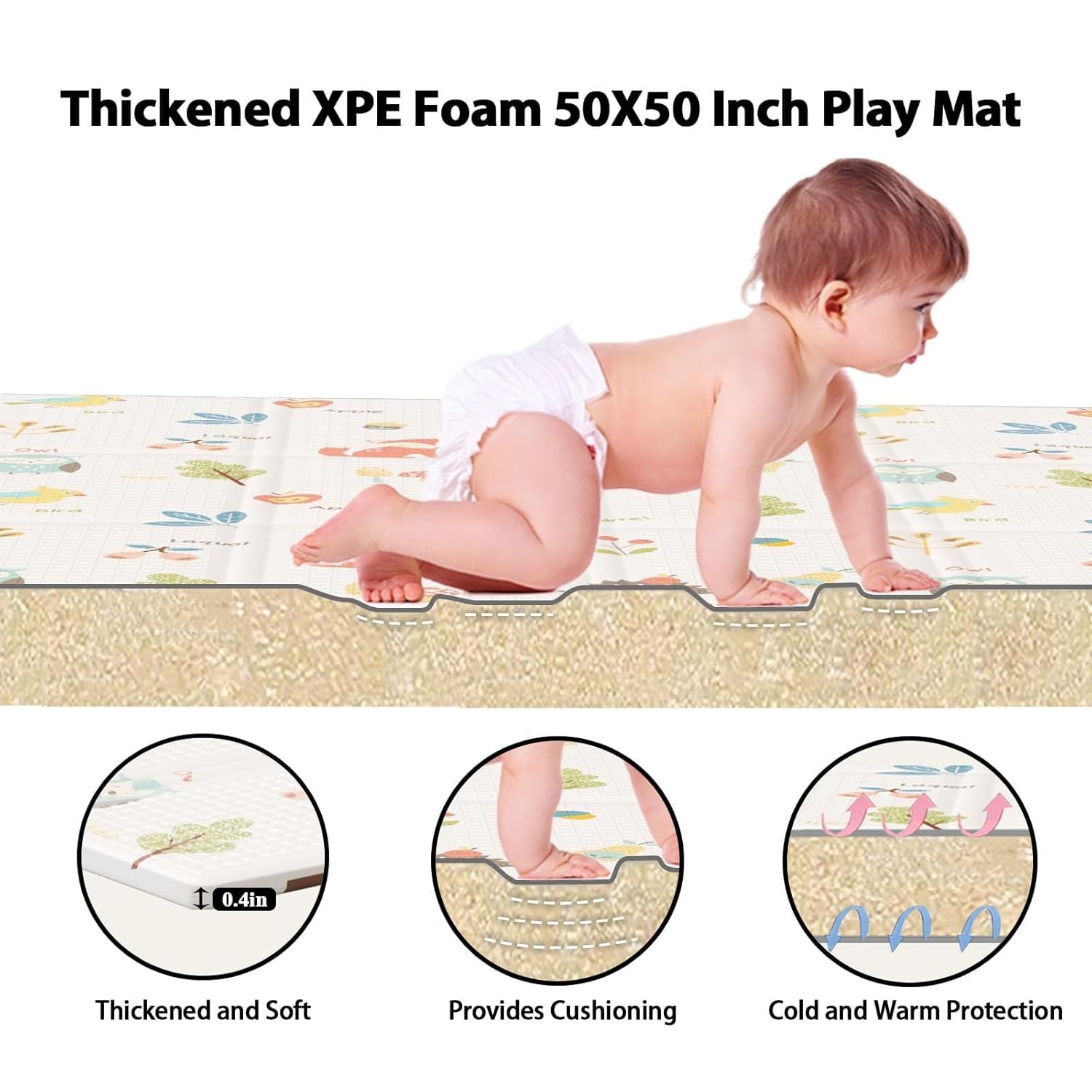 แผ่นรองคลานเด็กแบบสองด้าน พับไ - Repotting Mat บทวิจารณ์และราคา