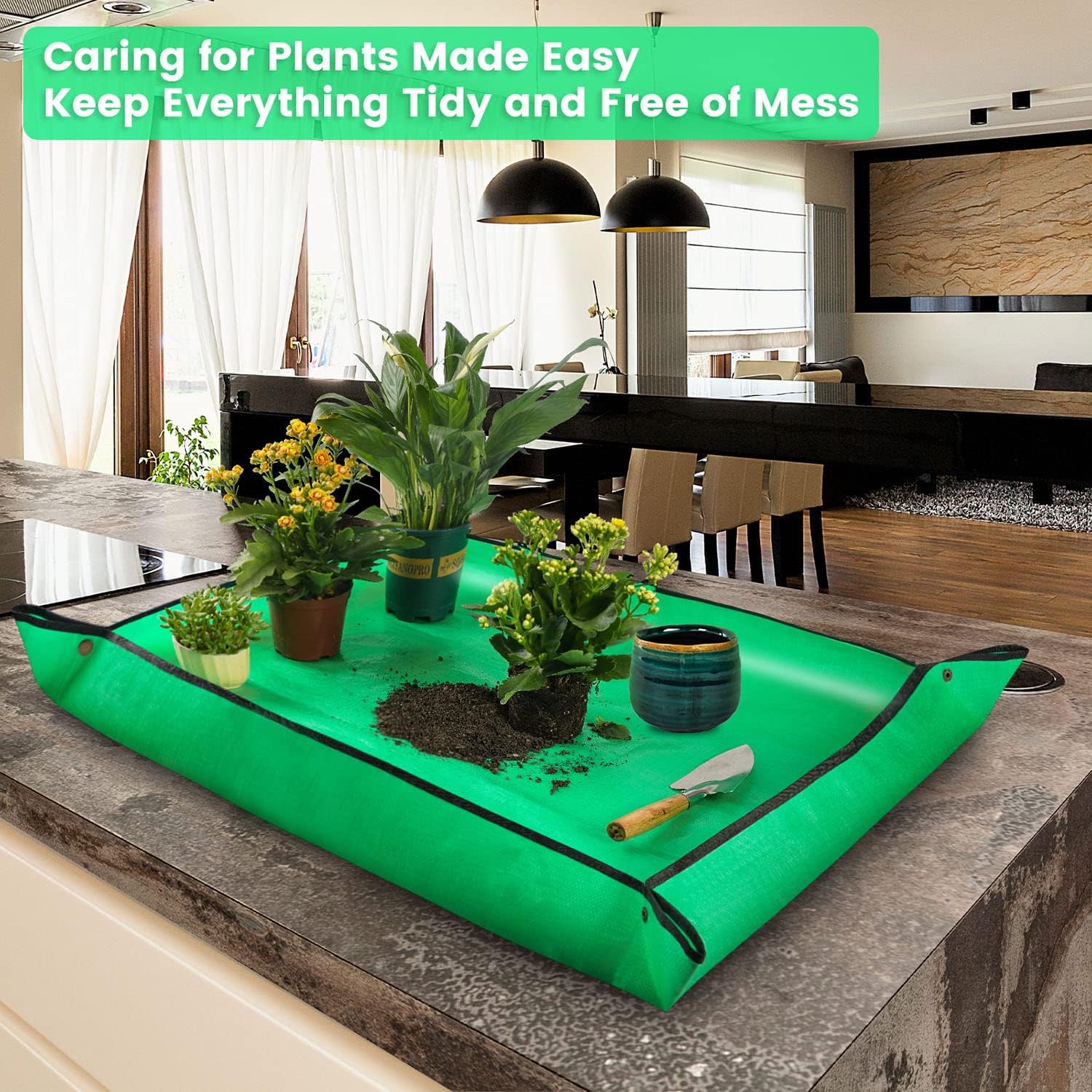 แผ่นรองปลูกต้นไม้แบบสี่เหลี่ยม - Repotting Mat บทวิจารณ์และราคา