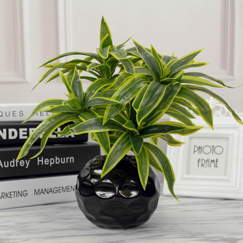 35ซม.3ส้อมประดิษฐ์เดสก์ท็อปปลอ - Snake Plant บทวิจารณ์และราคา